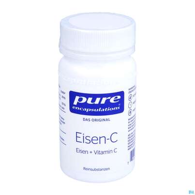 Sie sehen eine Packung Pure Encapsulations Eisen + Vit C, 60 Stück, Produktbild: 03 Pure Encapsulations Eisen + Vit C, 60 Stück, A-Nr.: 2304827 - 03