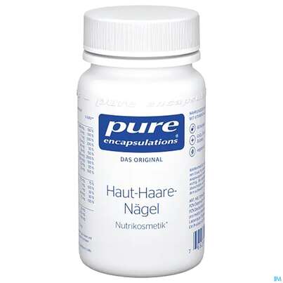 Sie sehen eine Packung Pure Encapsulations Haut, Haare, Nägel , 60 Stück, Produktbild: 01 Pure Encapsulations Haut, Haare, Nägel , 60 Stück, A-Nr.: 4193935 - 01
