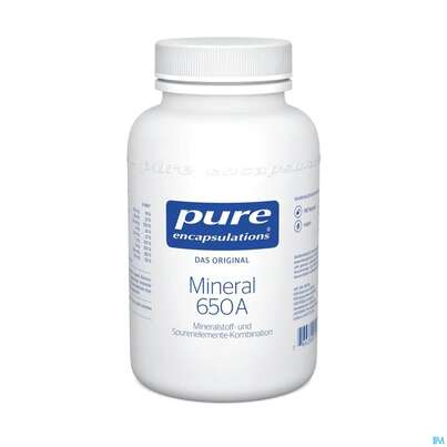 Sie sehen eine Packung Pure Encapsulations Mineral 650A , 180 Stück, Produktbild: 01 Pure Encapsulations Mineral 650A , 180 Stück, A-Nr.: 3016013 - 01