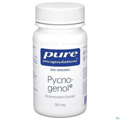 Sie sehen eine Packung Pure Encapsulations Pycnogenol 50mg, 60 Stück, Produktbild: 01 Pure Encapsulations Pycnogenol 50mg, 60 Stück, A-Nr.: 2312198 - 01