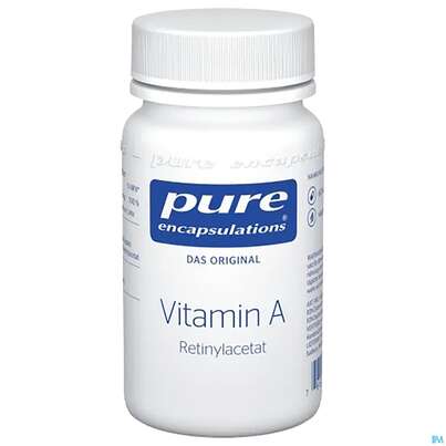 Sie sehen eine Packung Pure Encapsulations Vitamin A, 60 Stück, Produktbild: 01 Pure Encapsulations Vitamin A, 60 Stück, A-Nr.: 4295216 - 01