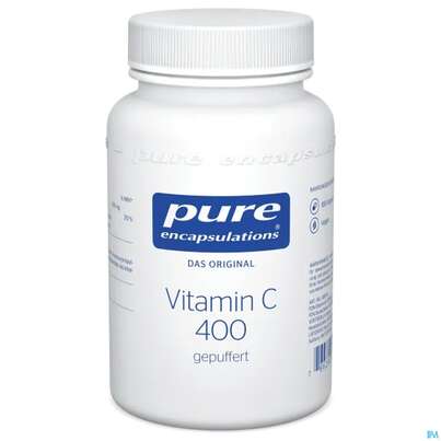 Sie sehen eine Packung Pure Encapsulations Vitamin C 400 gepuffert, 180 Stück, Produktbild: 02 Pure Encapsulations Vitamin C 400 gepuffert, 180 Stück, A-Nr.: 3050122 - 02