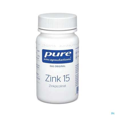 Sie sehen eine Packung Pure Encapsulations Zink 15, 60 Stück, Produktbild: 01 Pure Encapsulations Zink 15, 60 Stück, A-Nr.: 2111749 - 01