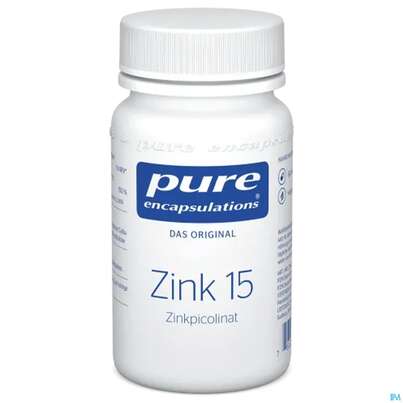 Sie sehen eine Packung Pure Encapsulations Zink 15, 60 Stück, Produktbild: 02 Pure Encapsulations Zink 15, 60 Stück, A-Nr.: 2111749 - 02
