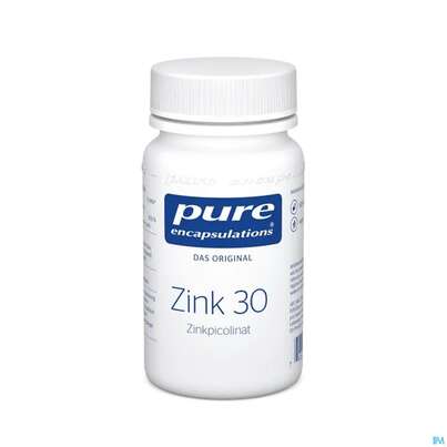 Sie sehen eine Packung Pure Encapsulations Zink 30, 60 Stück, Produktbild: 01 Pure Encapsulations Zink 30, 60 Stück, A-Nr.: 2111755 - 01