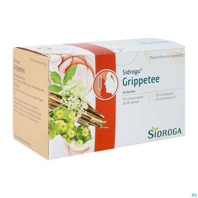 Sie sehen eine Packung Sidroga Grippetee, 20 Stück, Produktbild: 02 Sidroga Grippetee, 20 Stück, A-Nr.: 4050348 - 02