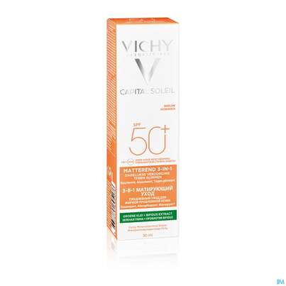 Sie sehen eine Packung VICHY CS 3IN1 MATT LSF50+, 50 Milliliter, Produktbild: 01 VICHY CS 3IN1 MATT LSF50+, 50 Milliliter, A-Nr.: 5232258 - 01