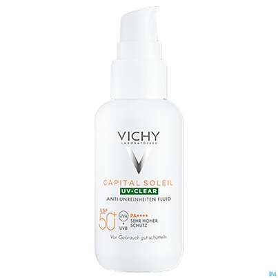 Sie sehen eine Packung VICHY CS UV-CLEAR LSF50+, 40 Milliliter, Produktbild: 03 VICHY CS UV-CLEAR LSF50+, 40 Milliliter, A-Nr.: 5672891 - 03
