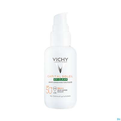 Sie sehen eine Packung VICHY CS UV-CLEAR LSF50+, 40 Milliliter, Produktbild: 04 VICHY CS UV-CLEAR LSF50+, 40 Milliliter, A-Nr.: 5672891 - 04