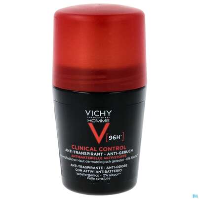 Sie sehen eine Packung VICHY HOMME DEO ROLL-ON 96H, 50 Milliliter, Produktbild: 01 VICHY HOMME DEO ROLL-ON 96H, 50 Milliliter, A-Nr.: 5571581 - 01