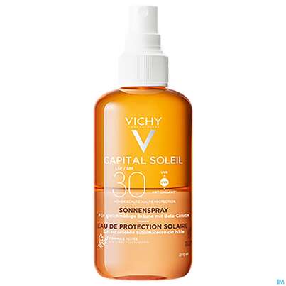 Sie sehen eine Packung Vichy Idéal Soleil Sonnenspray mit Hyaluron, 200 Milliliter, Produktbild: 01 Vichy Idéal Soleil Sonnenspray mit Hyaluron, 200 Milliliter, A-Nr.: 5054271 - 01