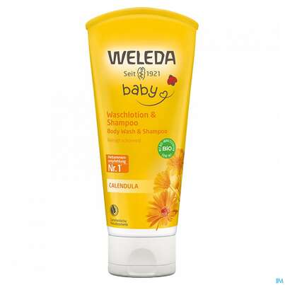 Sie sehen eine Packung Weleda Calendula Waschlotion +shampoon 200ml, Produktbild: 02 Weleda Calendula Waschlotion +shampoon 200ml, A-Nr.: 3190395 - 02