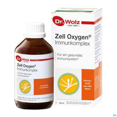 Sie sehen eine Packung Zell Oxygen Dr.wolz Trink/kur Immunkomplex Nr 60576 250ml, Produktbild: 04 Zell Oxygen Dr.wolz Trink/kur Immunkomplex Nr 60576 250ml, A-Nr.: 3693512 - 04