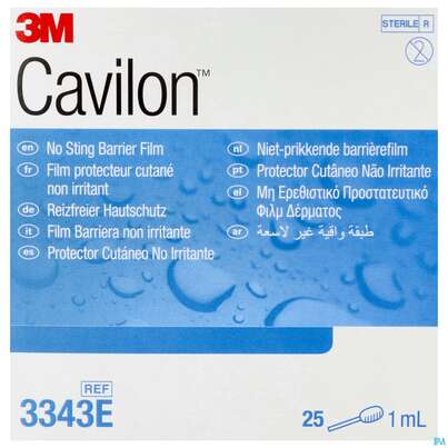 Sie sehen eine Packung 3M™ Cavilon™ Reizfreier Hautschutz Lolly, 3343E, 1ml, steril, 25 Stück, Produktbild: 01 3M™ Cavilon™ Reizfreier Hautschutz Lolly, 3343E, 1ml, steril, 25 Stück, A-Nr.: 2219010 - 01