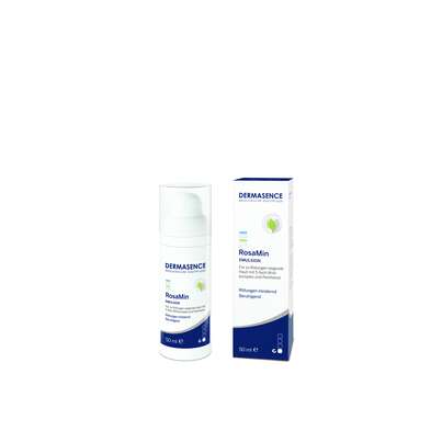 Sie sehen eine Packung Dermasence RosaMin Emulsion, Produktbild: 01 Dermasence RosaMin Emulsion, A-Nr.: 4843801 - 01