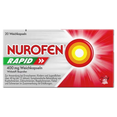 Nurofen Rapid 400 mg Weichkapseln, 20 Stück, A-Nr.: 3932075 - 01