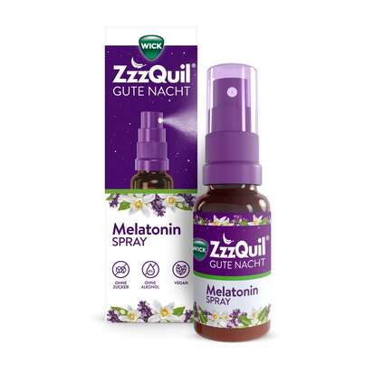 Sie sehen eine Packung WICK ZzzQuil® Gute Nacht Spray, Produktbild: 01 WICK ZzzQuil® Gute Nacht Spray, A-Nr.: 5786962 - 01