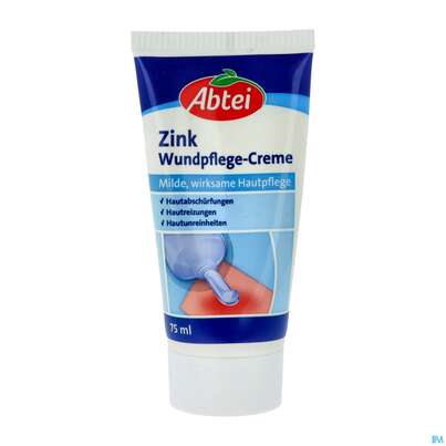 Sie sehen eine Packung Zink Wundschutz Creme Abtei 50000 75ml, Produktbild: 02 Zink Wundschutz Creme Abtei 50000 75ml, A-Nr.: 2647800 - 02