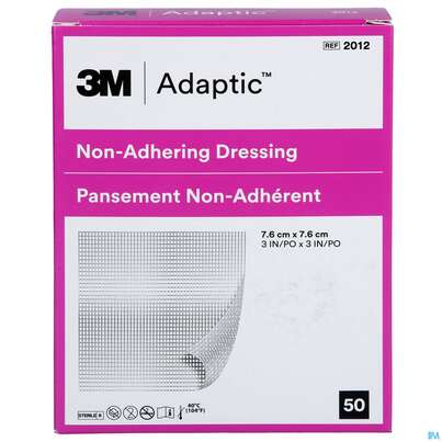 Sie sehen eine Packung Wundverband Adaptic Folie Steril 7,6x 7,6cm -che 2012 50st, Produktbild: 02 Wundverband Adaptic Folie Steril 7,6x 7,6cm -che 2012 50st, A-Nr.: 1391818 - 02