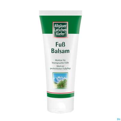 Sie sehen eine Packung Allgäuer Latschenkiefer Fuß Balsam 100ml, Produktbild: 01 Allgäuer Latschenkiefer Fuß Balsam 100ml, A-Nr.: 0864539 - 01