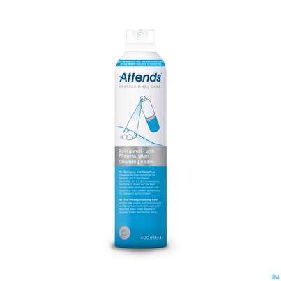 Sie sehen eine Packung Attends/care Pflege Schaum 400ml, Produktbild: 03 Attends/care Pflege Schaum 400ml, A-Nr.: 2067296 - 03