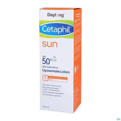 Sie sehen eine Packung Cetaphil Sun Daylong Liposomale Lotion SPF 50+ , 200 Milliliter, Produktbild: 02 Cetaphil Sun Daylong Liposomale Lotion SPF 50+ , 200 Milliliter, A-Nr.: 5129661 - 02