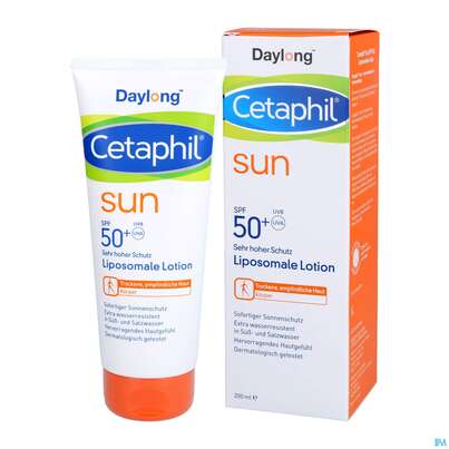 Sie sehen eine Packung Cetaphil Sun Daylong Liposomale Lotion SPF 50+ , 200 Milliliter, Produktbild: 04 Cetaphil Sun Daylong Liposomale Lotion SPF 50+ , 200 Milliliter, A-Nr.: 5129661 - 04
