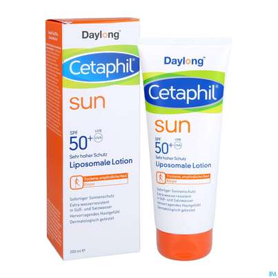 Sie sehen eine Packung Cetaphil Sun Daylong Liposomale Lotion SPF 50+ , 200 Milliliter, Produktbild: 05 Cetaphil Sun Daylong Liposomale Lotion SPF 50+ , 200 Milliliter, A-Nr.: 5129661 - 05