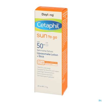 Sie sehen eine Packung Cetaphil Sun Daylong "To Go" SPF 50+ Creme & Stick , 20 Milliliter, Produktbild: 03 Cetaphil Sun Daylong "To Go" SPF 50+ Creme & Stick , 20 Milliliter, A-Nr.: 5192599 - 03