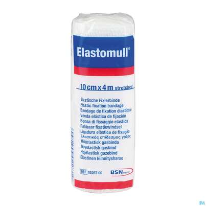 Sie sehen eine Packung Elastische Binden Elastomull Einzeln Verpackt 4mx10cm 1st, Produktbild: 01 Elastische Binden Elastomull Einzeln Verpackt 4mx10cm 1st, A-Nr.: 0188937 - 01