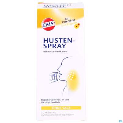 Sie sehen eine Packung Emser Hustenspray Bei Reizhusten 30ml, Produktbild: 01 Emser Hustenspray Bei Reizhusten 30ml, A-Nr.: 4857973 - 01