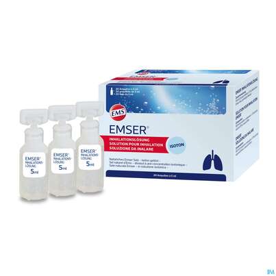 Sie sehen eine Packung EMSER INHAL LSG ISOT AMP SAC, 20 Stück, Produktbild: 04 EMSER INHAL LSG ISOT AMP SAC, 20 Stück, A-Nr.: 3072483 - 04