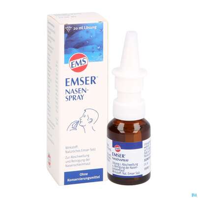 Sie sehen eine Packung EMSER NA-SPRAY, 20 Milliliter, Produktbild: 06 EMSER NA-SPRAY, 20 Milliliter, A-Nr.: 3961208 - 06
