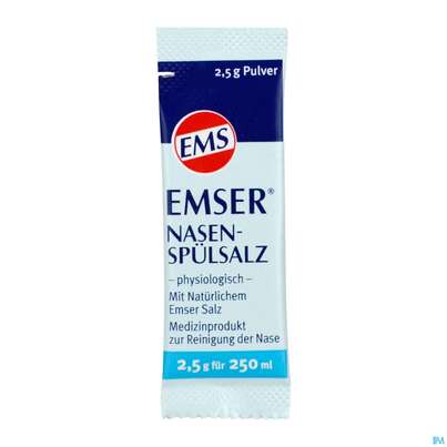 Sie sehen eine Packung EMSER NA-SPUELSALZ 2,5G BTL, 20 Stück, Produktbild: 06 EMSER NA-SPUELSALZ 2,5G BTL, 20 Stück, A-Nr.: 3024892 - 06