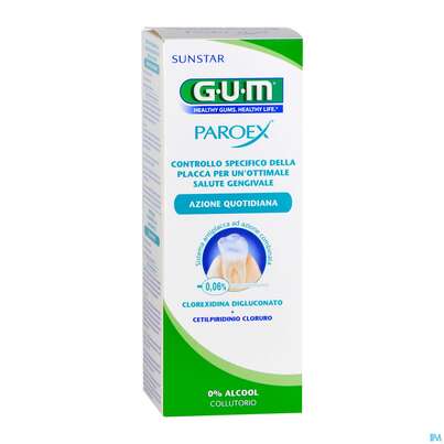 Sie sehen eine Packung Mundwasser/spuelung Gum Mundspuelung Paroex Chx O.alk 0,06% Langzeitpflege 1702 500ml, Produktbild: 03 Mundwasser/spuelung Gum Mundspuelung Paroex Chx O.alk 0,06% Langzeitpflege 1702 500ml, A-Nr.: 3190202 - 03