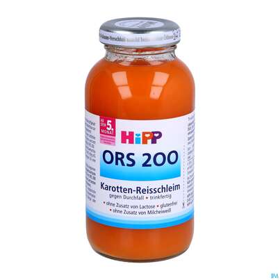 Sie sehen eine Packung HIPP ORS 200 KAROTT+REIS2300, 200 Milliliter, Produktbild: 01 HIPP ORS 200 KAROTT+REIS2300, 200 Milliliter, A-Nr.: 1372152 - 01