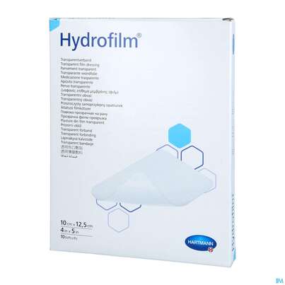 Sie sehen eine Packung Wundverband Hydrofilm 10x 12,5cm 10st, Produktbild: 06 Wundverband Hydrofilm 10x 12,5cm 10st, A-Nr.: 3697088 - 06