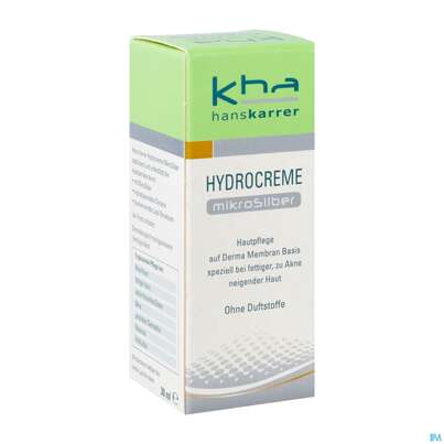 Sie sehen eine Packung Karrer Mikrosilber Hydrocreme 30ml, Produktbild: 02 Karrer Mikrosilber Hydrocreme 30ml, A-Nr.: 3855593 - 02