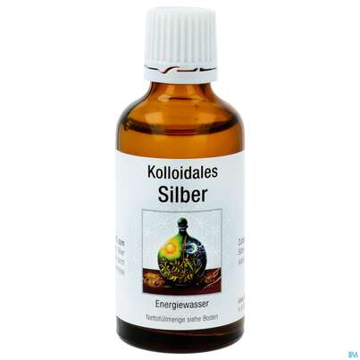 Sie sehen eine Packung Silberkolloid Kolliodales Silber 25ppm Durch Elektrolyse Silberwasser 25ppm 50ml, Produktbild: 01 Silberkolloid Kolliodales Silber 25ppm Durch Elektrolyse Silberwasser 25ppm 50ml, A-Nr.: 3939108 - 01