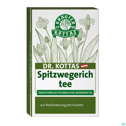 Sie sehen eine Packung Kottas Spitzwegerichtee, 20 Stück, Produktbild: 01 Kottas Spitzwegerichtee, 20 Stück, A-Nr.: 3886286 - 01
