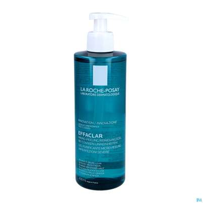 Sie sehen eine Packung La Roche Posay Ruecken/brust Akne Effaclar Gel Mikropeeling Reinigung 400ml, Produktbild: 02 La Roche Posay Ruecken/brust Akne Effaclar Gel Mikropeeling Reinigung 400ml, A-Nr.: 5286691 - 02