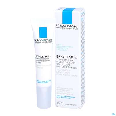 Sie sehen eine Packung La Roche-Posay Effaclar A.I. , 15 Milliliter, Produktbild: 03 La Roche-Posay Effaclar A.I. , 15 Milliliter, A-Nr.: 2831047 - 03