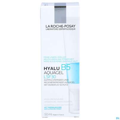 Sie sehen eine Packung La Roche-Posay Hyalu B5 Aquagel LSF 30, 50 Milliliter, Produktbild: 01 La Roche-Posay Hyalu B5 Aquagel LSF 30, 50 Milliliter, A-Nr.: 5408875 - 01