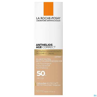 Sie sehen eine Packung La Roche-Posay Anthelios Age Correct Creme LSF50 , 50 Milliliter, Produktbild: 02 La Roche-Posay Anthelios Age Correct Creme LSF50 , 50 Milliliter, A-Nr.: 5387073 - 02