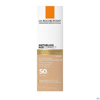 Sie sehen eine Packung La Roche-Posay Anthelios Age Correct Creme LSF50 , 50 Milliliter, Produktbild: 05 La Roche-Posay Anthelios Age Correct Creme LSF50 , 50 Milliliter, A-Nr.: 5387073 - 05
