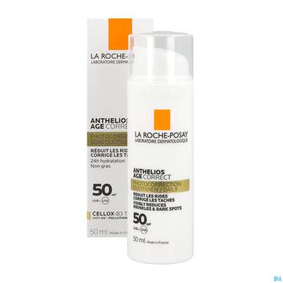 Sie sehen eine Packung La Roche-Posay Anthelios Age Correct Creme LSF50 , 50 Milliliter, Produktbild: 07 La Roche-Posay Anthelios Age Correct Creme LSF50 , 50 Milliliter, A-Nr.: 5387073 - 07