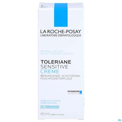 Sie sehen eine Packung La Roche-Posay Toleriane Sensitive Beruhigende Gesichtspflege, 40 Milliliter, Produktbild: 01 La Roche-Posay Toleriane Sensitive Beruhigende Gesichtspflege, 40 Milliliter, A-Nr.: 5063057 - 01