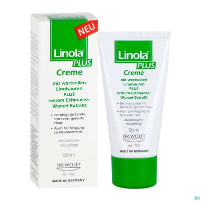 Sie sehen eine Packung Linola Plus Creme 50ml, Produktbild: 04 Linola Plus Creme 50ml, A-Nr.: 4554913 - 04
