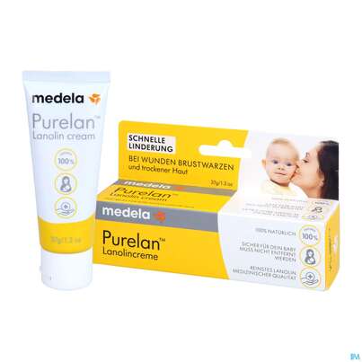 Sie sehen eine Packung Medela Pure Lan Brustwarzencreme Tb 37g, Produktbild: 04 Medela Pure Lan Brustwarzencreme Tb 37g, A-Nr.: 2018151 - 04