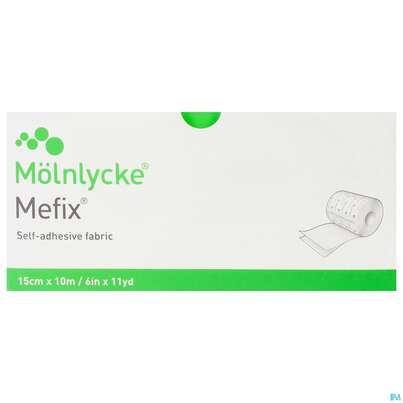 Sie sehen eine Packung Fixierverband Mefix 10mx 15cm 1st, Produktbild: 01 Fixierverband Mefix 10mx 15cm 1st, A-Nr.: 0587979 - 01